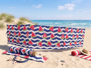 Parawan plażowy 5m rozłożony na plaży